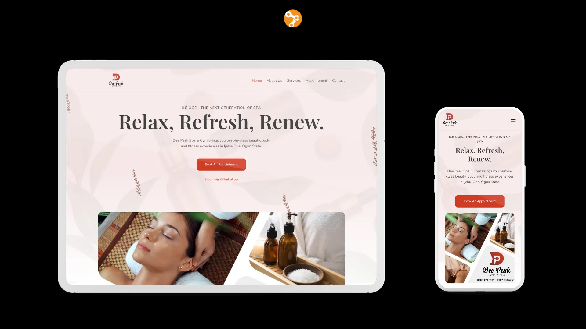 Dee Peak Gym & Beauty Spa Spa in Ijebu Ode Mobile Mockup