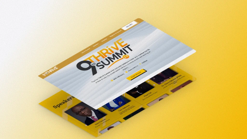 9 to thrive hero Mockup