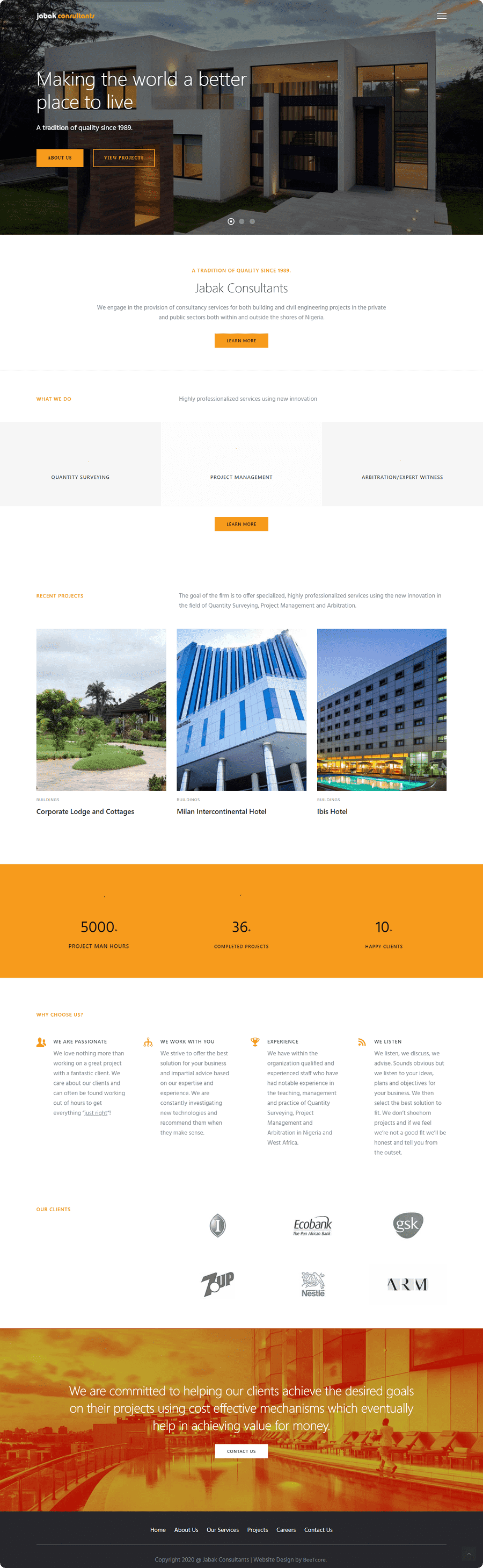 BeeTcore Digital Product Design & Development Agency | Portfolio | Website Development | WordPress | Lagos Nigeria | Homepage | Jabak Consultants