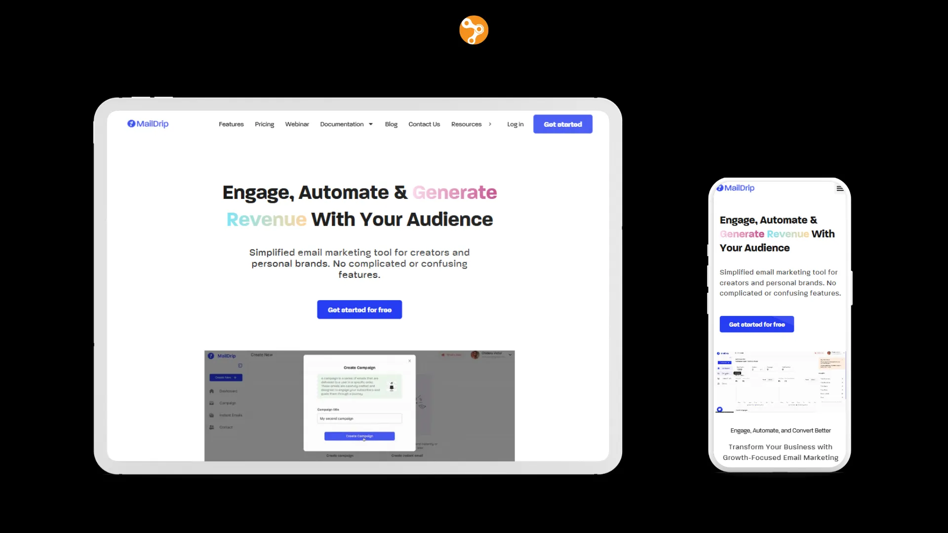 Maildrip Mobile Mockup