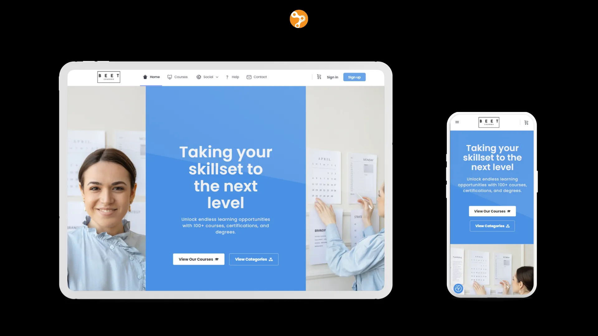BEET Courses Mobile Mockup