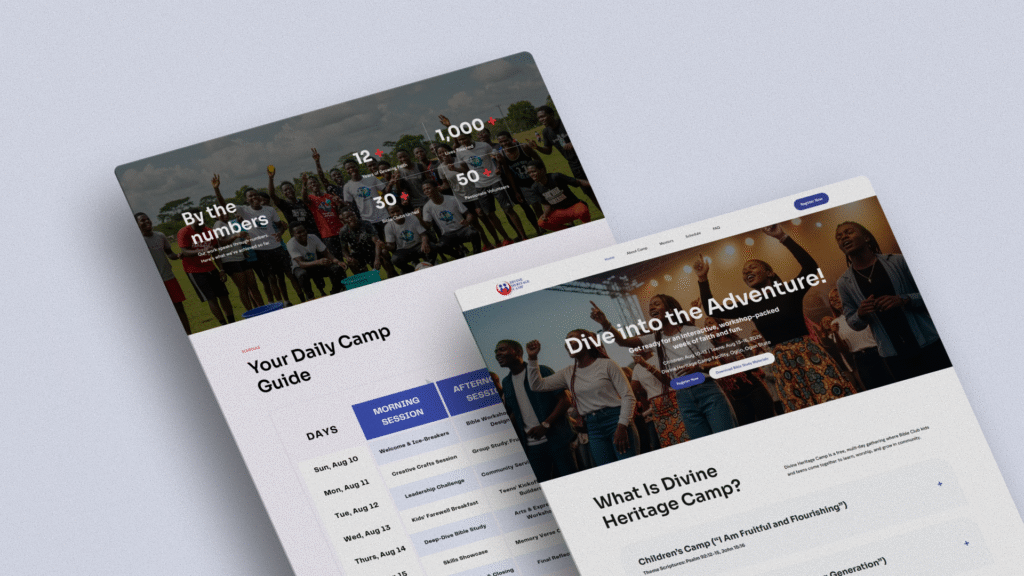 Divine Heritage Camp Hero Mockup