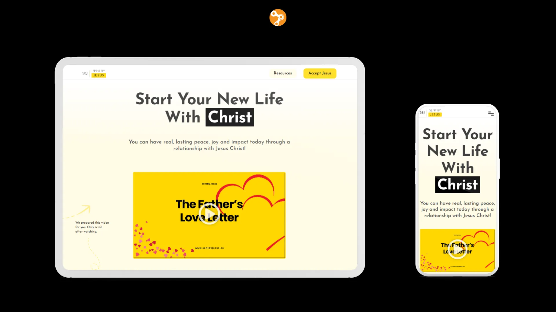 Sent by Jesus Mobile Mockup