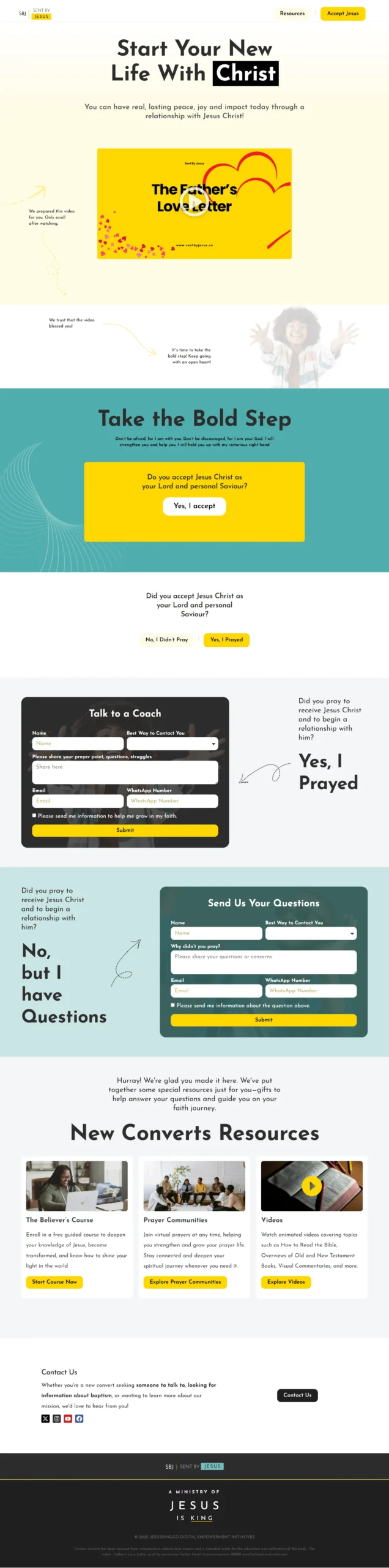 Sent by Jesus Page Mockup