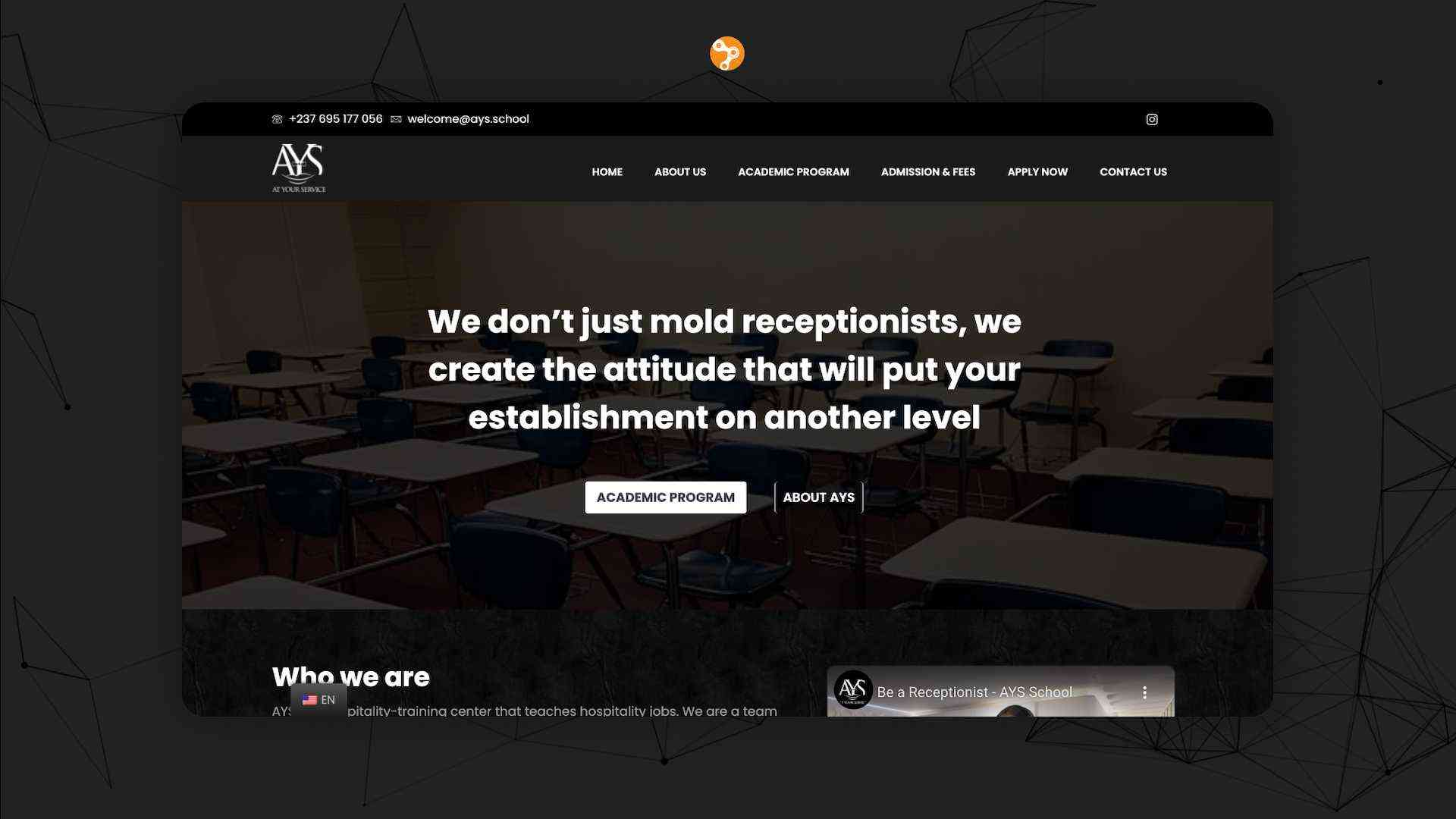 BeeTcore Digital Product Design & Development Agency | Lagos Nigeria | Portfolio | AYS School - Desktop