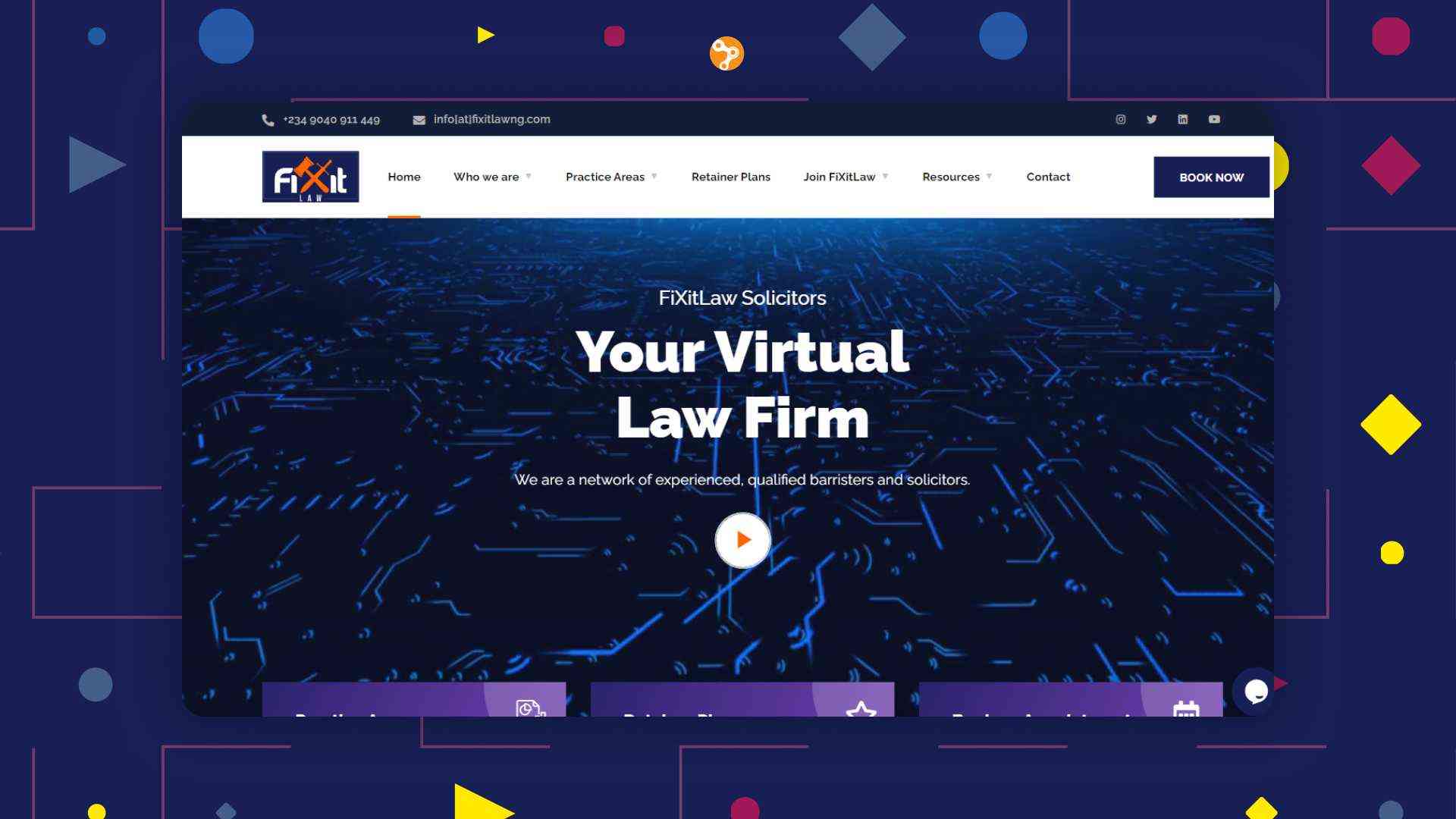 BeeTcore Digital Product Design & Development Agency | Lagos Nigeria | Portfolio | FiXitLaw Solicitors - Desktop