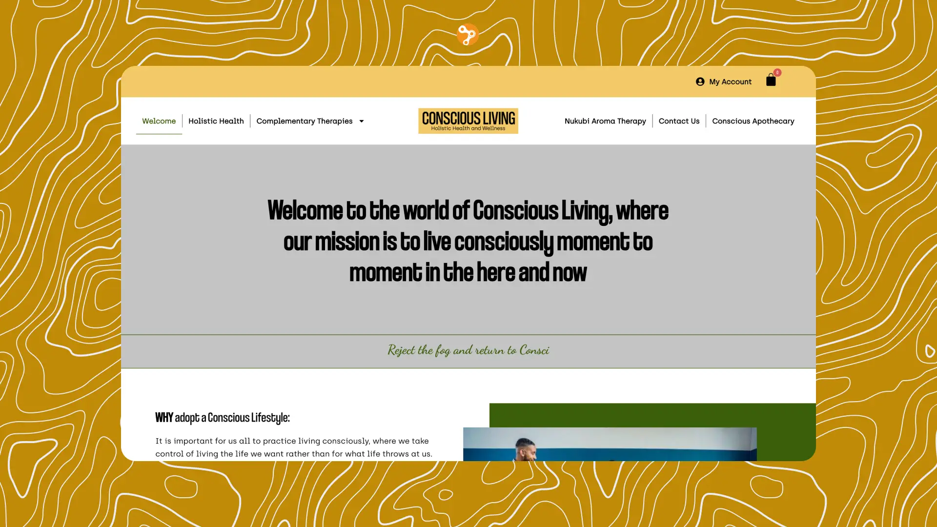 Conscious Living Website Banner BeeTcore website development Lagos Nigeria - BeeTcore - Digital Experience Agency