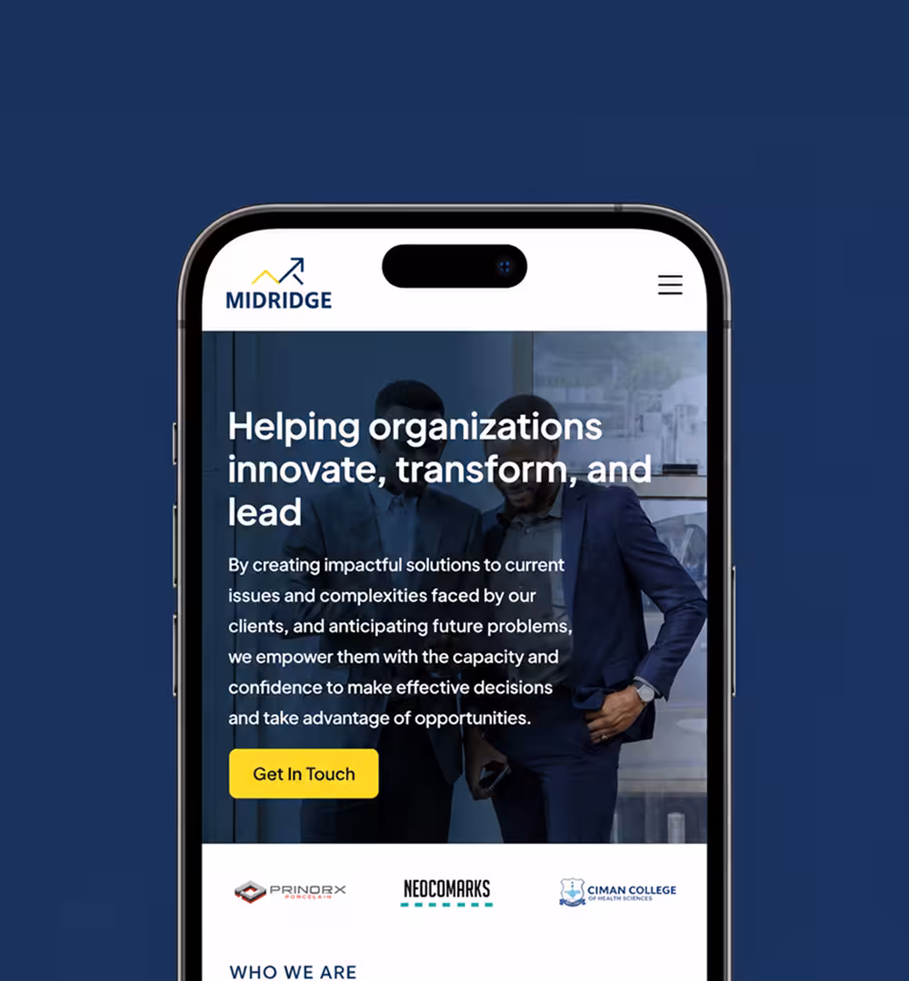 Midridge website built by BeeTcore